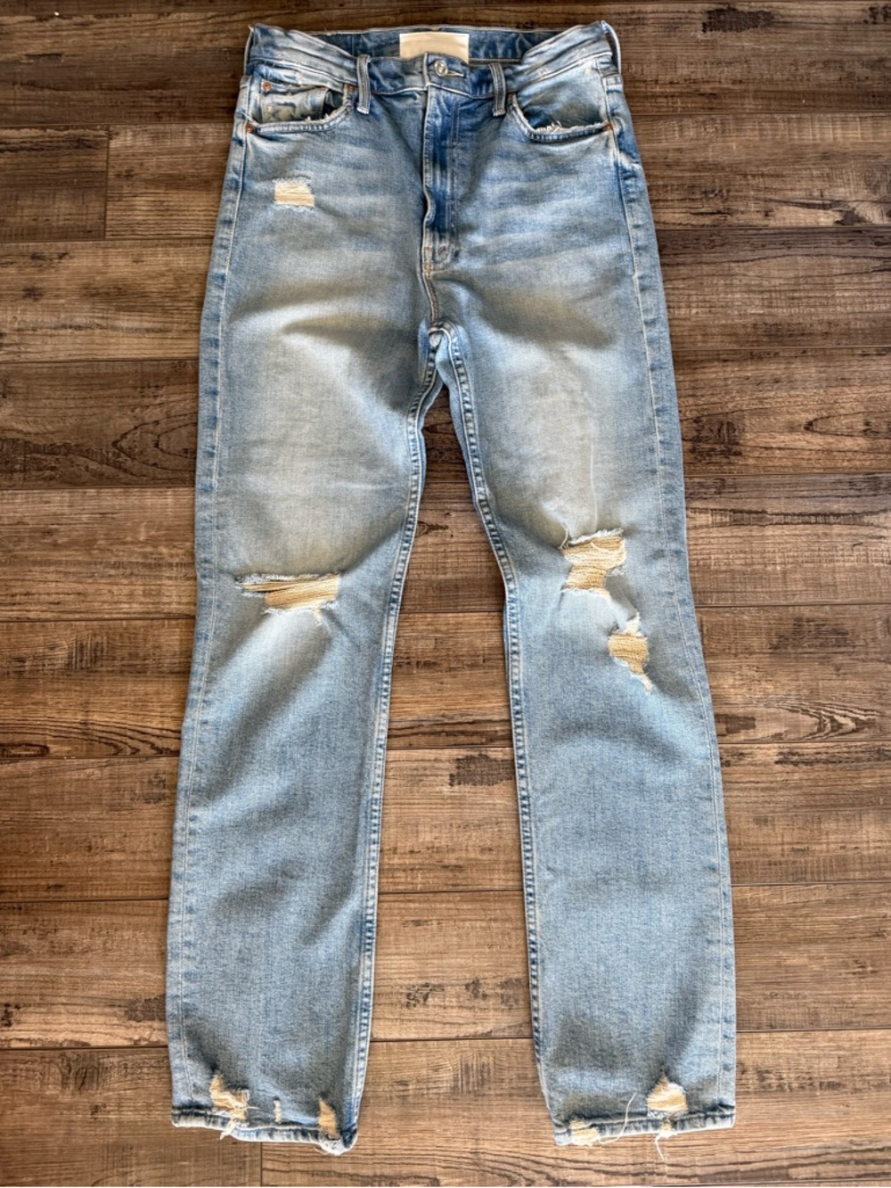 Mother High Waisted Rider Skimp Distressed Jeans “The Confession” 29